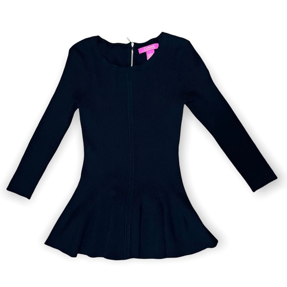 Catherine Malandrino Ribbed Knit Peplum Sweater Sz S - Picture 2 of 11